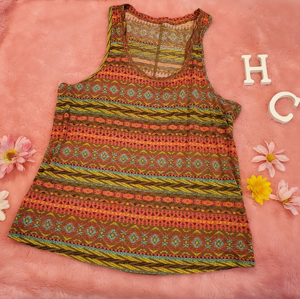 Aztec design tank top